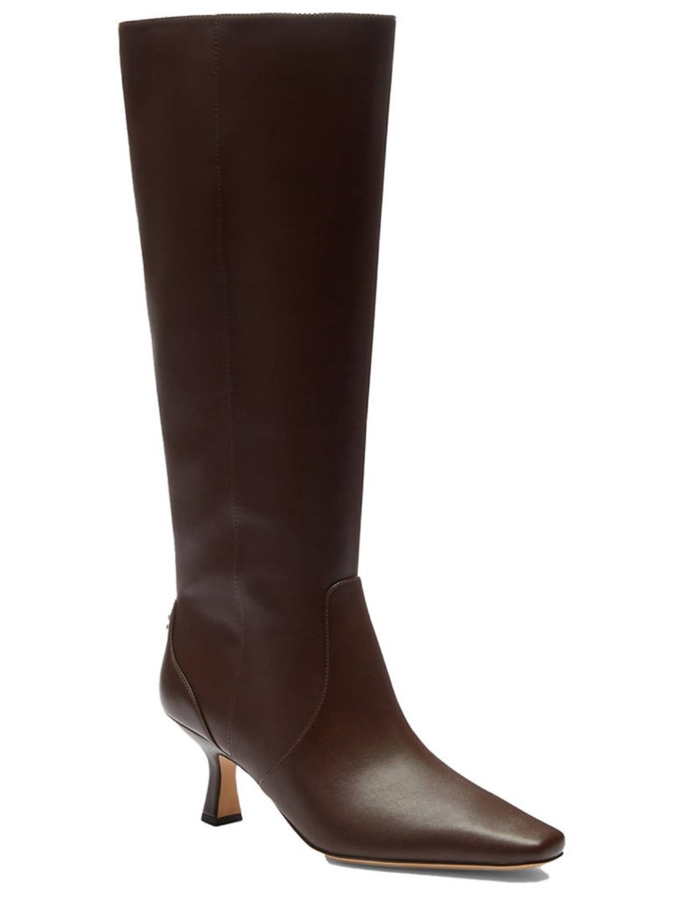 COACH Black Sculpted C Kitten Heel Leather Boots